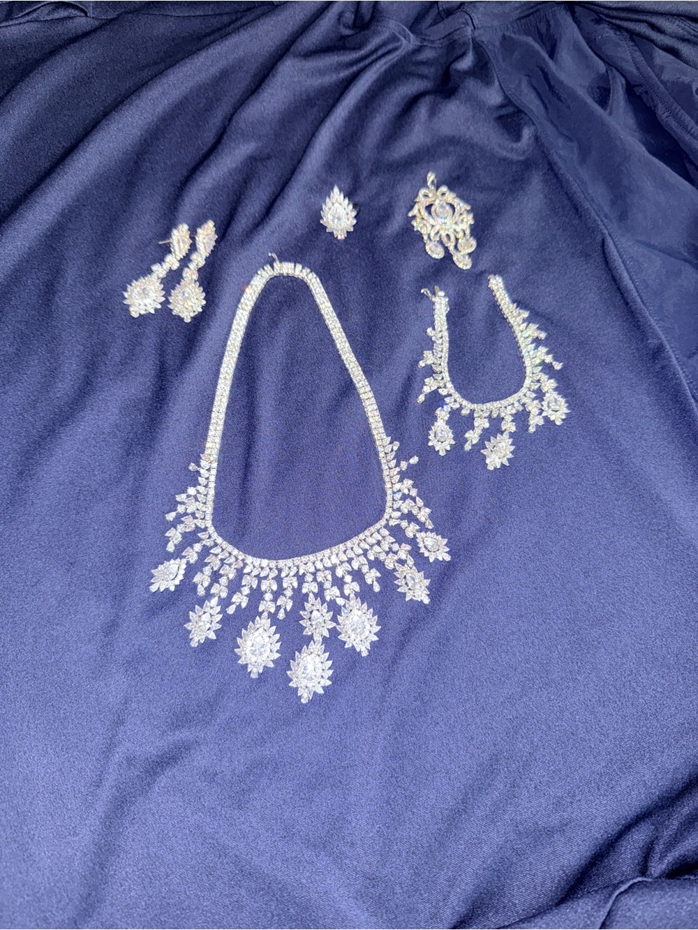 Crystal Bridal Necklace Set in Silver - Elegant Statement Jewelry
